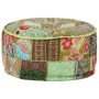 Puf redondo de pachtwork algodón hecho a mano 40x20 cm verde de , Otomanas - Ref: Foro24-246573, Precio: 57,86 €, Descuento: %