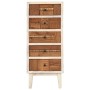 Cajonera de madera maciza reciclada 45x30x105 cm de , Taquillas y armarios de almacenamiento - Ref: Foro24-286537, Precio: 27...