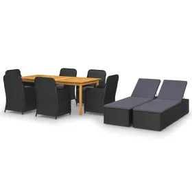 9-Piece Black Garden Dining Set by vidaXL, Garden sets - Ref: Foro24-3067914, Price: 1,00 €, Discount: %