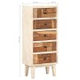 Cajonera de madera maciza reciclada 45x30x105 cm de , Taquillas y armarios de almacenamiento - Ref: Foro24-286537, Precio: 27...