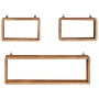 Juego de estantes cubo de pared 3 pzas madera maciza de acacia de , Estantes y estanterías - Ref: Foro24-328262, Precio: 77,8...