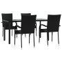 Juego de comedor de jardín 5 piezas ratán sintético negro de , Conjuntos de jardín - Ref: Foro24-3156656, Precio: 334,47 €, D...
