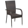 Juego de comedor de jardín 7 piezas ratán sintético marrón de , Conjuntos de jardín - Ref: Foro24-3156661, Precio: 406,51 €, ...