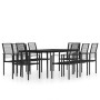 Juego de comedor de jardín 9 piezas negro de , Conjuntos de jardín - Ref: Foro24-3099208, Precio: 564,66 €, Descuento: %