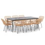 Juego de comedor de jardín 9 piezas ratán sintético de , Conjuntos de jardín - Ref: Foro24-3157851, Precio: 764,78 €, Descuen...