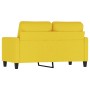 Sofá de 2 plazas de tela amarillo claro 120 cm de , Sofás - Ref: Foro24-359160, Precio: 196,85 €, Descuento: %