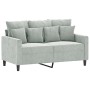 Juego de sofás con cojines 2 piezas terciopelo gris claro de , Sofás - Ref: Foro24-3201700, Precio: 425,54 €, Descuento: %