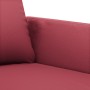 Juego de sofás con cojines 3 piezas cuero sintético rojo tinto de , Sofás - Ref: Foro24-3201768, Precio: 481,19 €, Descuento: %