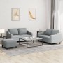Juego de sofás con cojines 3 piezas tela gris claro de , Sofás - Ref: Foro24-3201810, Precio: 464,43 €, Descuento: %