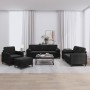 Juego de sofás con cojines 4 piezas terciopelo negro de , Sofás - Ref: Foro24-3201969, Precio: 702,08 €, Descuento: %