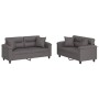 Juego de sofás con cojines 2 piezas cuero sintético gris de , Sofás - Ref: Foro24-3202374, Precio: 491,66 €, Descuento: %