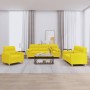 Juego de sofás con cojines 3 piezas tela amarillo claro de , Sofás - Ref: Foro24-3201557, Precio: 585,01 €, Descuento: %