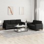 Juego de sofás con cojines 2 piezas terciopelo negro de , Sofás - Ref: Foro24-3202039, Precio: 508,83 €, Descuento: %