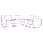 Juego de sofás con cojines 2 piezas cuero sintético color crema de , Sofás - Ref: Foro24-3202161, Precio: 485,43 €, Descuento: %
