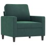 Sillón de terciopelo verde oscuro 60 cm de , Sofás - Ref: Foro24-359181, Precio: 169,44 €, Descuento: %