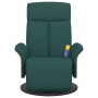 Sillón reclinable de masaje con reposapiés tela verde oscuro de , Sillones - Ref: Foro24-356537, Precio: 259,81 €, Descuento: %