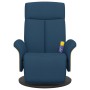 Sillón reclinable de masaje con reposapiés tela azul de , Sillones - Ref: Foro24-356540, Precio: 231,15 €, Descuento: %