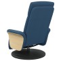 Sillón reclinable de masaje con reposapiés tela azul de , Sillones - Ref: Foro24-356540, Precio: 231,15 €, Descuento: %