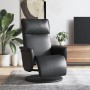 Sillón reclinable con reposapiés cuero sintético negro de , Sillones - Ref: Foro24-356549, Precio: 173,14 €, Descuento: %