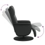 Sillón reclinable con reposapiés cuero sintético negro de , Sillones - Ref: Foro24-356549, Precio: 173,14 €, Descuento: %