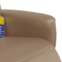 Sillón reclinable masaje reposapiés cuero sintético capuchino de , Sillones - Ref: Foro24-356556, Precio: 229,45 €, Descuento: %