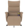 Sillón reclinable masaje reposapiés cuero sintético capuchino de , Sillones - Ref: Foro24-356596, Precio: 240,78 €, Descuento: %
