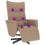 Sillón reclinable masaje reposapiés cuero sintético capuchino de , Sillones - Ref: Foro24-356596, Precio: 240,78 €, Descuento: %