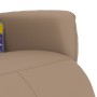 Sillón reclinable masaje reposapiés cuero sintético capuchino de , Sillones - Ref: Foro24-356596, Precio: 240,78 €, Descuento: %