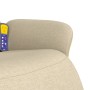 Sillón reclinable de masaje con reposapiés tela color crema de , Sillones - Ref: Foro24-356619, Precio: 255,29 €, Descuento: %