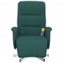 Sillón reclinable de masaje con reposapiés tela verde oscuro de , Sillones - Ref: Foro24-356577, Precio: 225,51 €, Descuento: %