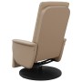 Sillón reclinable masaje reposapiés cuero sintético capuchino de , Sillones - Ref: Foro24-356516, Precio: 237,27 €, Descuento: %