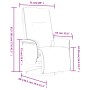 Sillón reclinable masaje reposapiés cuero sintético capuchino de , Sillones - Ref: Foro24-356516, Precio: 237,27 €, Descuento: %