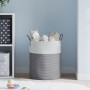 Cesta de almacenaje algodón gris y blanco Ø38x46 cm de , Cestas - Ref: Foro24-358482, Precio: 31,91 €, Descuento: %