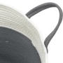 Cesta de almacenaje algodón gris y blanco Ø38x46 cm de , Cestas - Ref: Foro24-358482, Precio: 31,91 €, Descuento: %