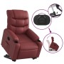 Sillón reclinable elevable cuero artificial rojo tinto de , Sillones - Ref: Foro24-3206603, Precio: 285,80 €, Descuento: %