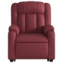 Sillón reclinable elevable cuero artificial rojo tinto de , Sillones - Ref: Foro24-3205268, Precio: 337,06 €, Descuento: %