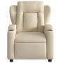 Sillón reclinable de masaje eléctrico tela color crema de , Sillones - Ref: Foro24-3204479, Precio: 306,35 €, Descuento: %