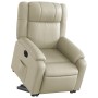 Sillón reclinable elevable eléctrico de cuero sintético crema de , Sillones - Ref: Foro24-3205165, Precio: 352,13 €, Descuent...