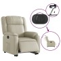 Sillón reclinable elevable eléctrico de cuero sintético crema de , Sillones - Ref: Foro24-3205165, Precio: 352,13 €, Descuent...