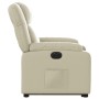 Sillón reclinable elevable eléctrico de cuero sintético crema de , Sillones - Ref: Foro24-3205165, Precio: 352,13 €, Descuent...