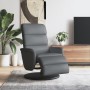 Sillón reclinable con reposapiés cuero sintético gris de , Sillones - Ref: Foro24-356720, Precio: 243,72 €, Descuento: %