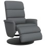 Sillón reclinable con reposapiés cuero sintético gris de , Sillones - Ref: Foro24-356720, Precio: 243,72 €, Descuento: %