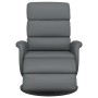 Sillón reclinable con reposapiés cuero sintético gris de , Sillones - Ref: Foro24-356720, Precio: 243,72 €, Descuento: %