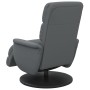 Sillón reclinable con reposapiés cuero sintético gris de , Sillones - Ref: Foro24-356720, Precio: 243,72 €, Descuento: %
