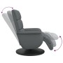 Sillón reclinable con reposapiés cuero sintético gris de , Sillones - Ref: Foro24-356720, Precio: 243,72 €, Descuento: %