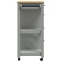 Carrito de cocina MONZA madera maciza de pino 84x40x90 cm de , Carros de cocina y comedor - Ref: Foro24-376116, Precio: 208,9...