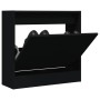 Zapatero de madera de ingeniería negro 60x21x57 cm de , Zapateros y organizadores de calzado - Ref: Foro24-839883, Precio: 48...