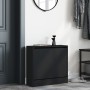 Zapatero de madera de ingeniería negro 60x21x57 cm de , Zapateros y organizadores de calzado - Ref: Foro24-839883, Precio: 48...