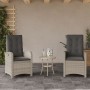 Sillones reclinables de jardín con cojines gris 2 uds ratán PE de , Sillas de jardín - Ref: Foro24-365174, Precio: 245,76 €, ...