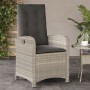Sillones reclinables de jardín con cojines gris 2 uds ratán PE de , Sillas de jardín - Ref: Foro24-365174, Precio: 245,76 €, ...